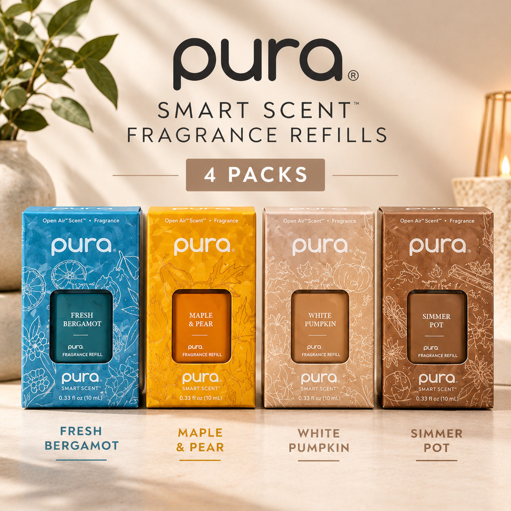 Pura Smart Scent Fragrance Refills 4 Pack Bergamot Maple Pear Pumpkin